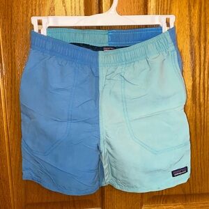 Patagonia Kids Two-Tone Blue Swim Trunks